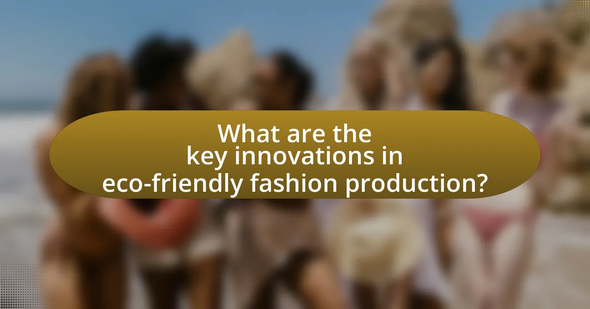 What are the key innovations in eco-friendly fashion production?